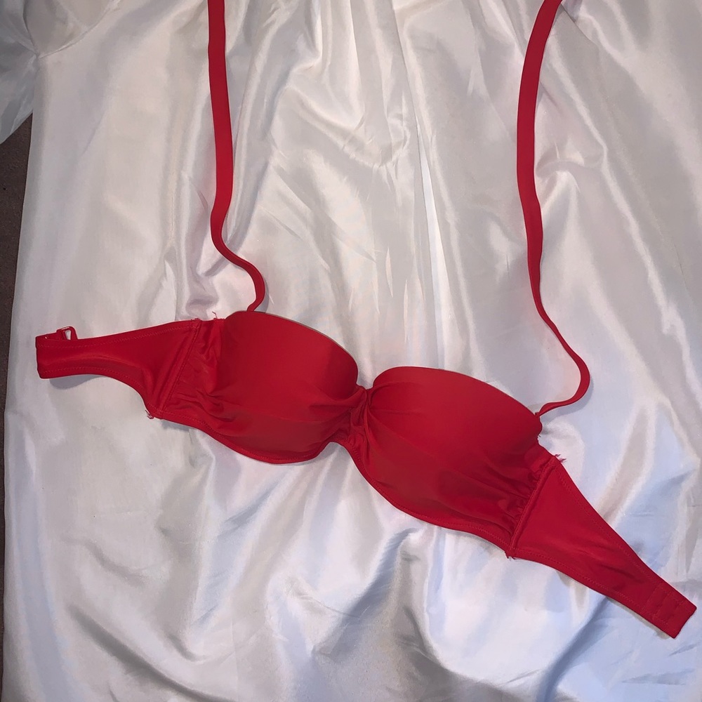 red bikini top